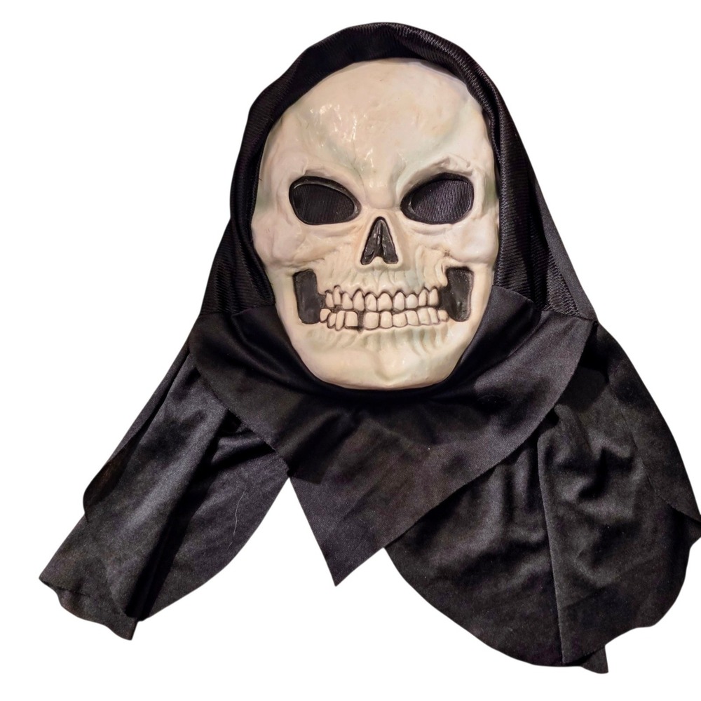 Vintage Fun World Grim Reaper Skull Mask TD Stamp Scream 4 Era Tangda China...